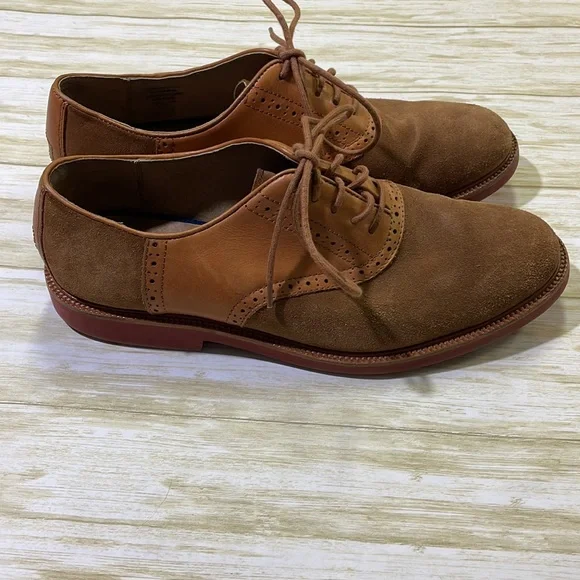 Polo by Ralph Lauren mens 11.5 brown suede leather lace up derby shoes EUC - Picture 8 of 8